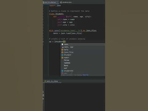 How to load JSON to class objects list in Python - YouTube