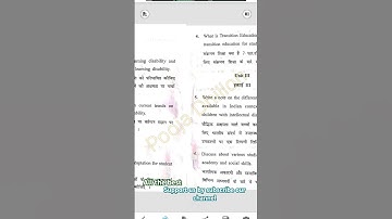 CRSU B.Ed special 1st sem introduction to neuro development disabilities examination 2024