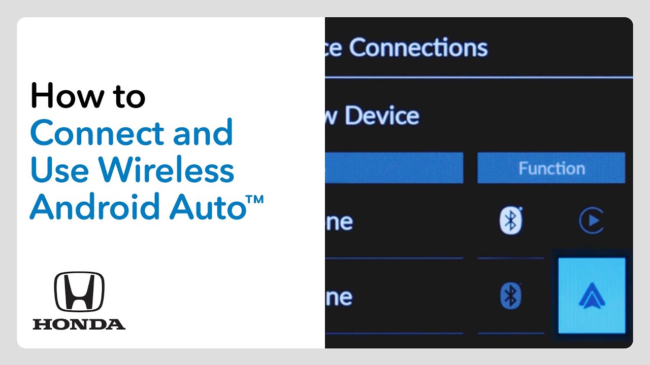 How to Connect and Use Wireless Android Auto™ 