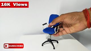 DIY how to make Realistic miniature model of office chair by Paper.