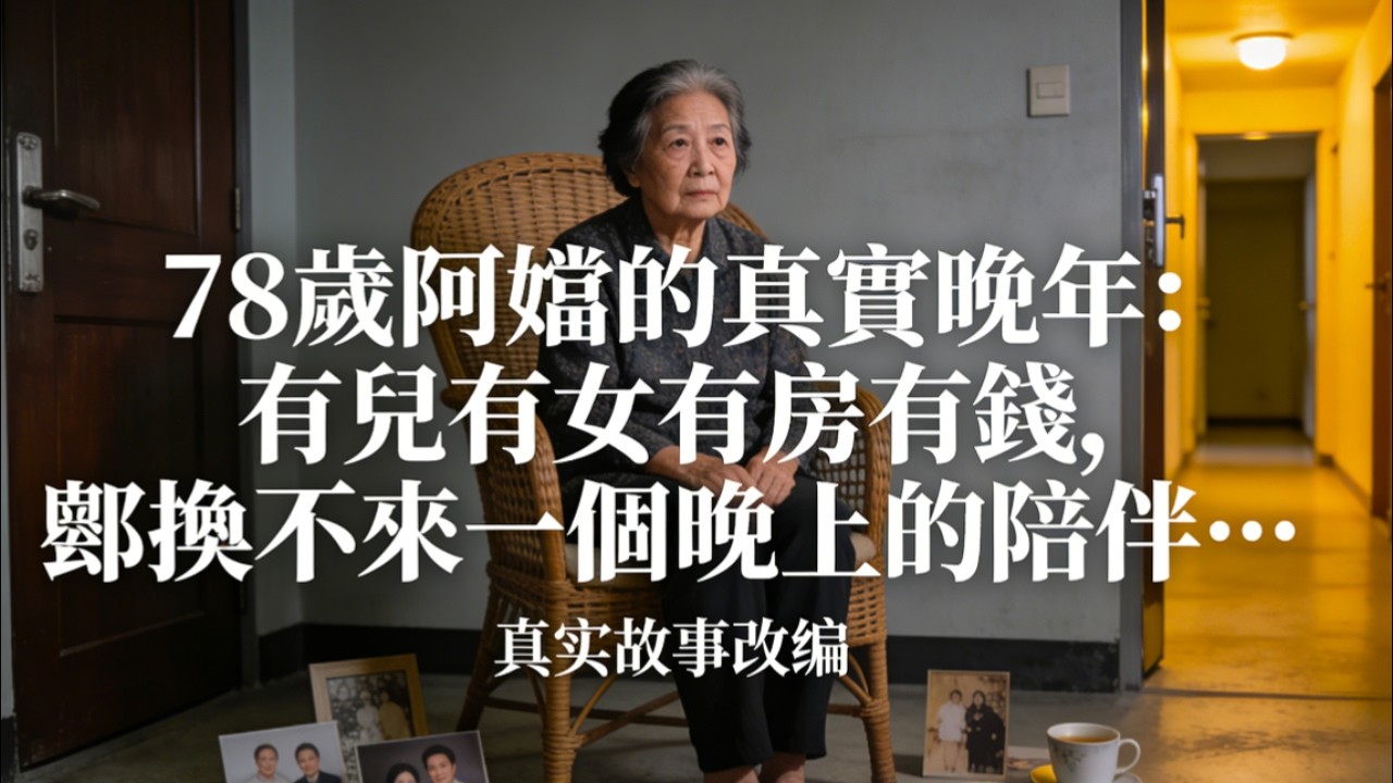 78歲阿嬤的真實晚年：有兒有女有房有錢，卻換不來一個晚上的陪伴…