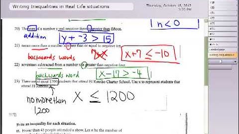 Writing Inequalities with Real Life Examples