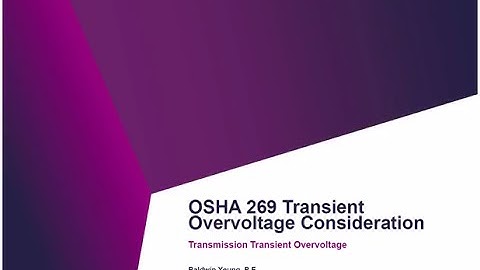 Webinar EMTP OSHA 269 Transient Overvoltage Consideration