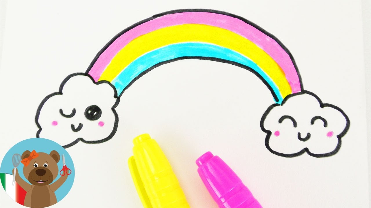 Arcobaleno KAWAII fai da te arcobaleno super colorato con nuvole