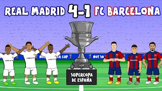 Real Madrid 4-1 Fc Barcelona | Highlights | Spanish Super Cup Final Parody (Vinicius Rodrigo Goals)