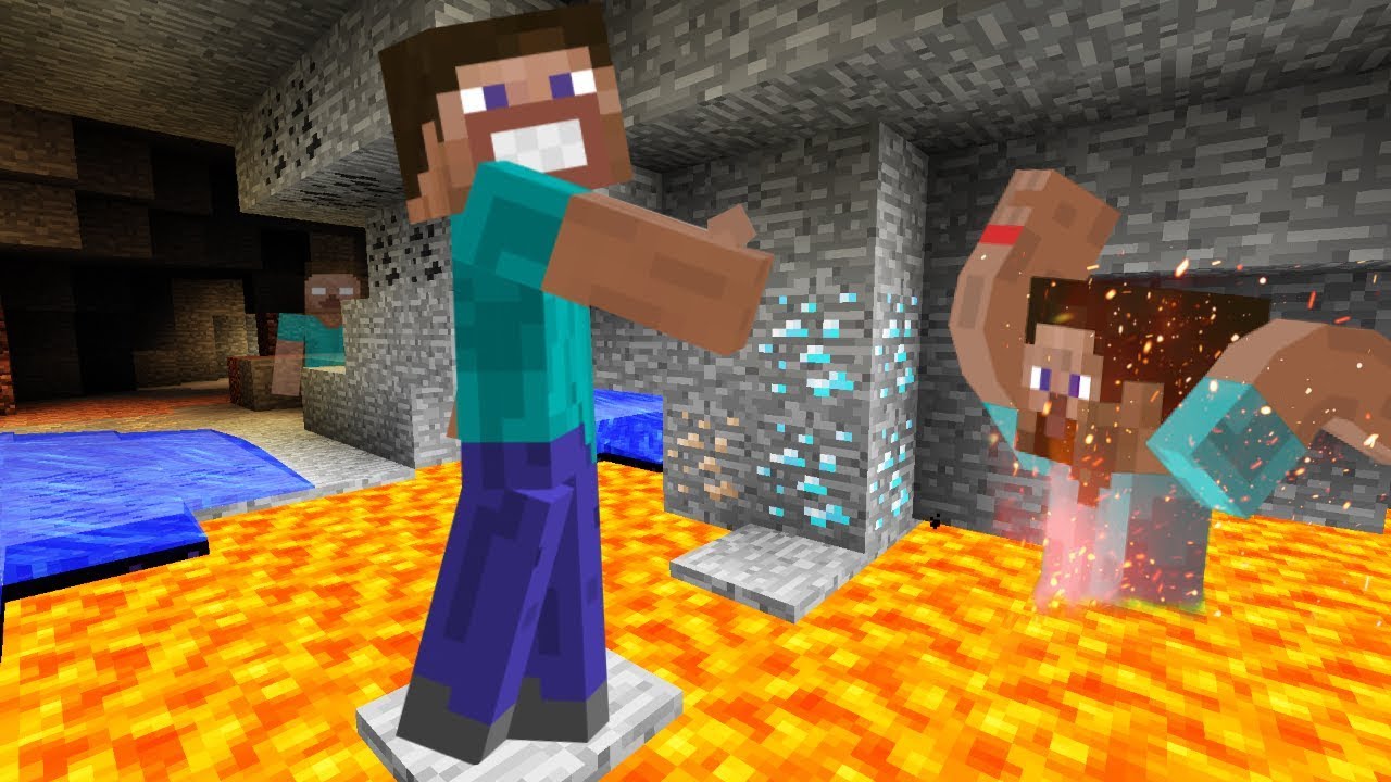 gaming logo We Found Diamonds Deep Underground Surrounded by Lava in Minecraft!