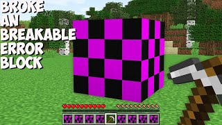 Famous I BROKE AN UNBREAKABLE ERROR BLOCK IN MINECRAFT ! WHAT FELL OUT OF THE ERROR BLOCK Wealth