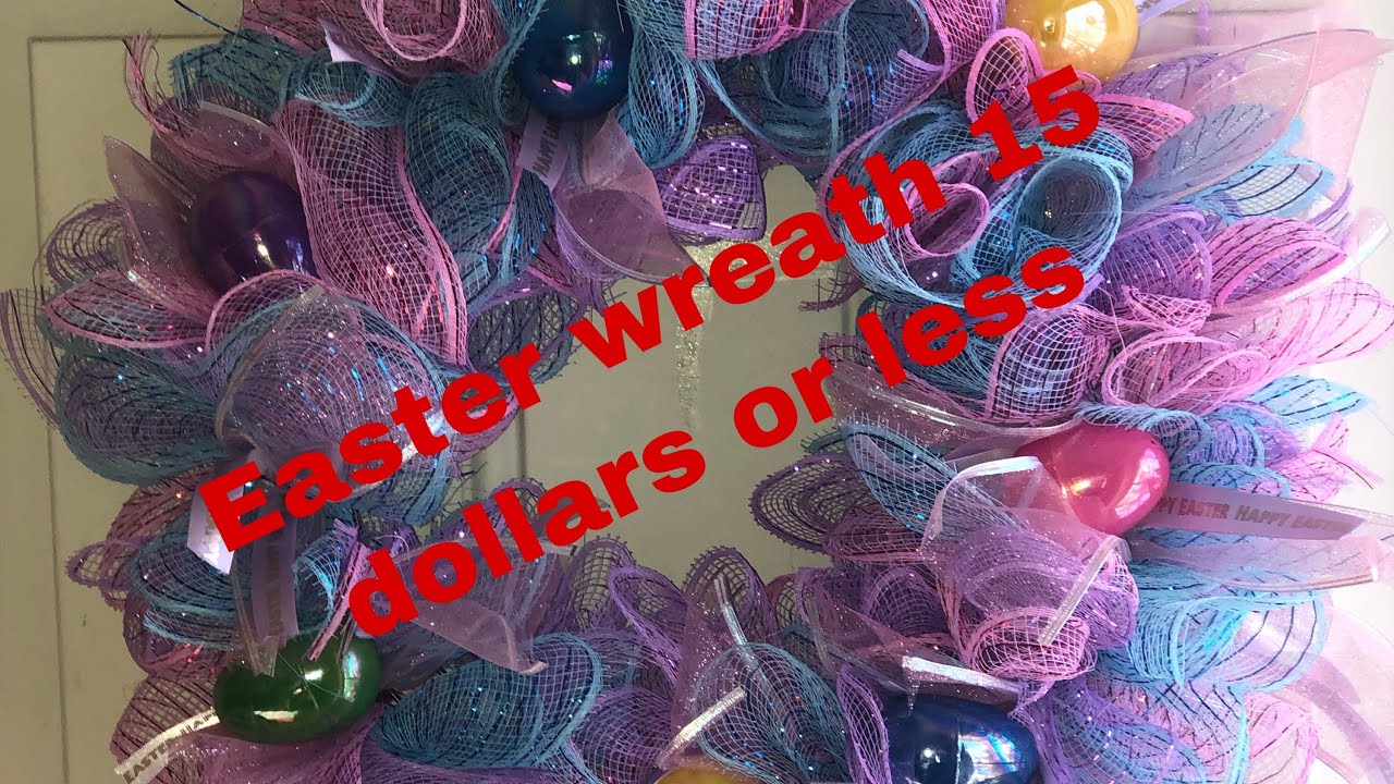 Dollar tree : how to make a Easter wreath - YouTube
