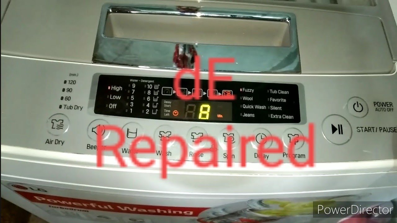 dE Error Automatic Washing Machine, 1.2 Version YouTube