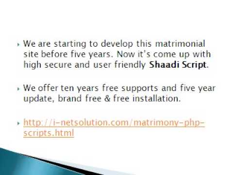 Shaadi clone, Shaadi script