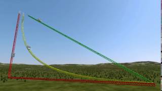 Brachistochrone curve in NoLimits 2