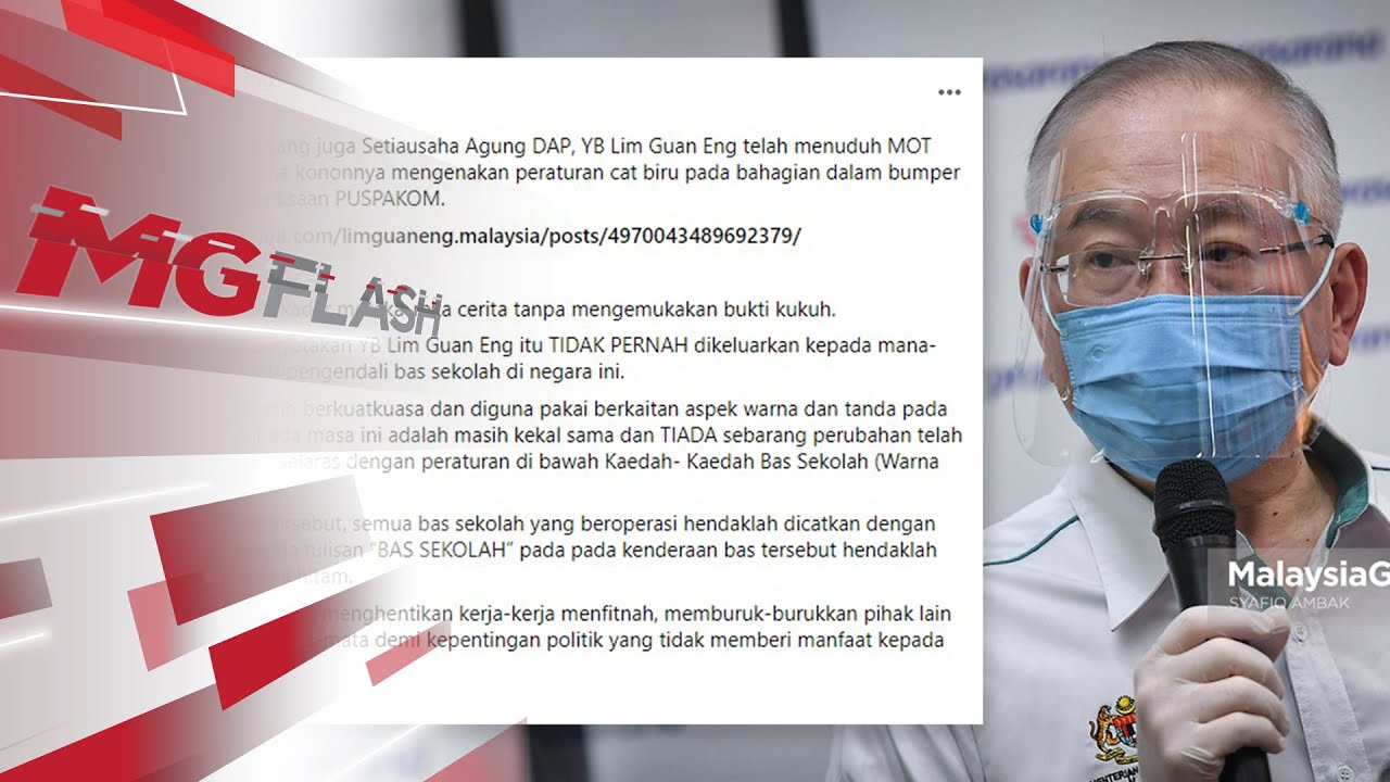 JPJ Nafi Arahan Cat Bampar Biru Bas Sekolah #MGFlash