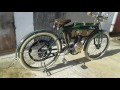 1913 Sachs Phantom antique motorcycle in motion