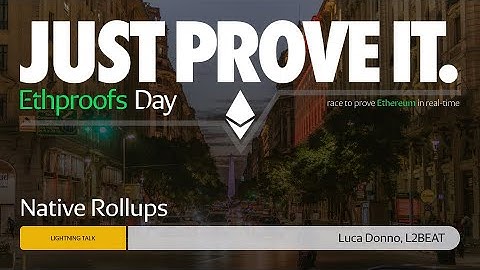 Lightning Talk: Native Rollups by Luca Donno, L2BEAT