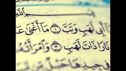 سورة المسد بصوت القارئ سعد الغامدي