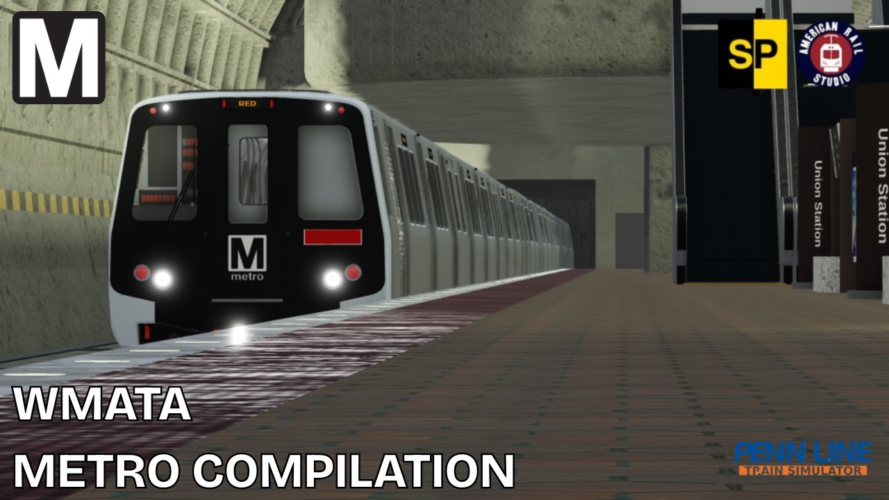 Washington Metrorail compilation- Penn Line Train Simulator