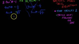 Solving Trig equations   The Tricky 3   Square or Die