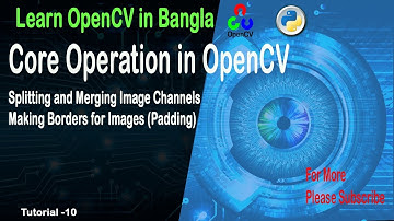 Making Border on Image, splitting and merging Color Channels in opencv.