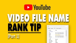 How To Change Raw File Name On YouTube: How To Rank YouTube Videos 2019 [PART 1]