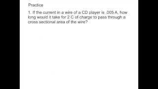 AS Physics Chapter 17.3: Current and Resistance