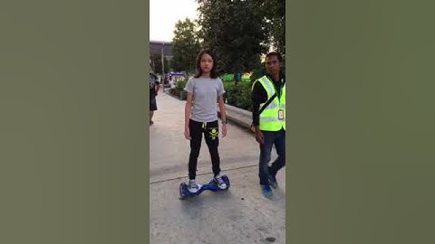 My first time on a hoverboard