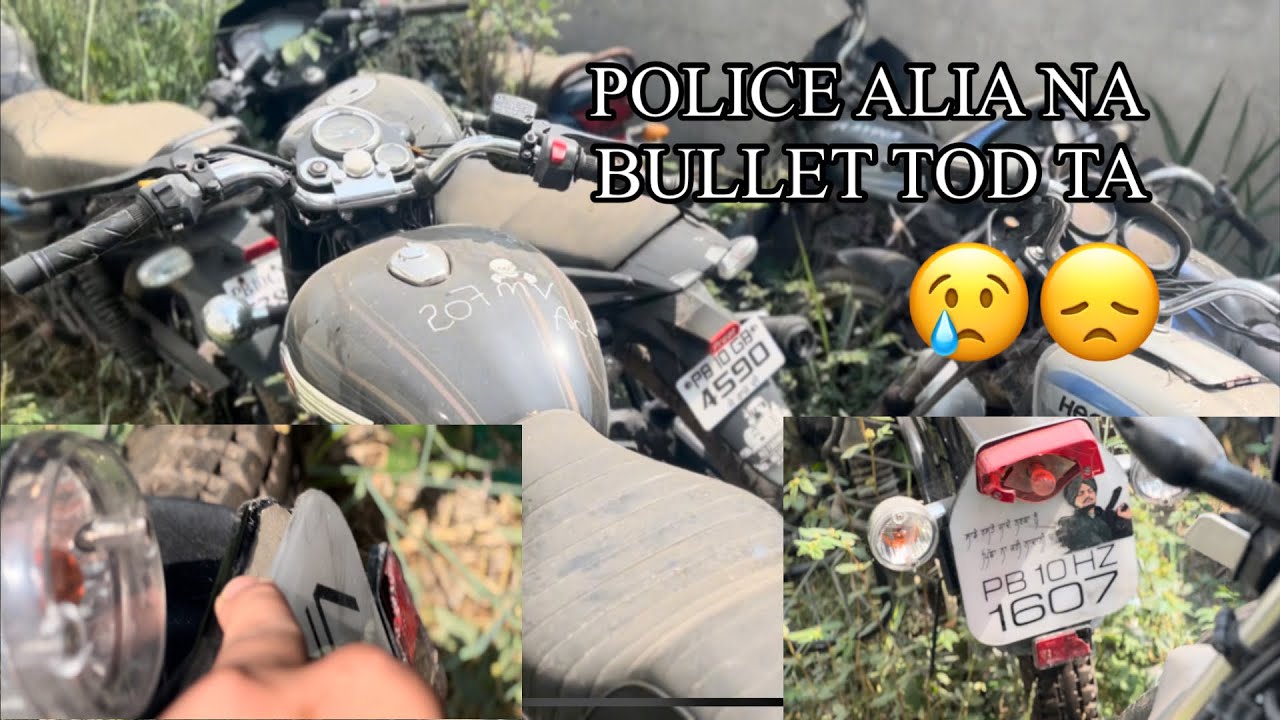Bs6 bullet  pataka  sieze by police modified exhaust😫 30k+ loss royal Enfield standard bullet 350