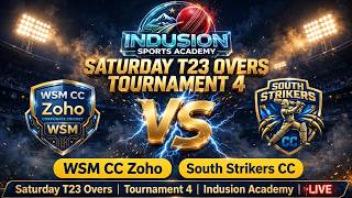 WSM CC Zoho vs South Strikers CC | Saturday T23 Overs Tournament-4 | Indusion Sports Academy Live screenshot 3