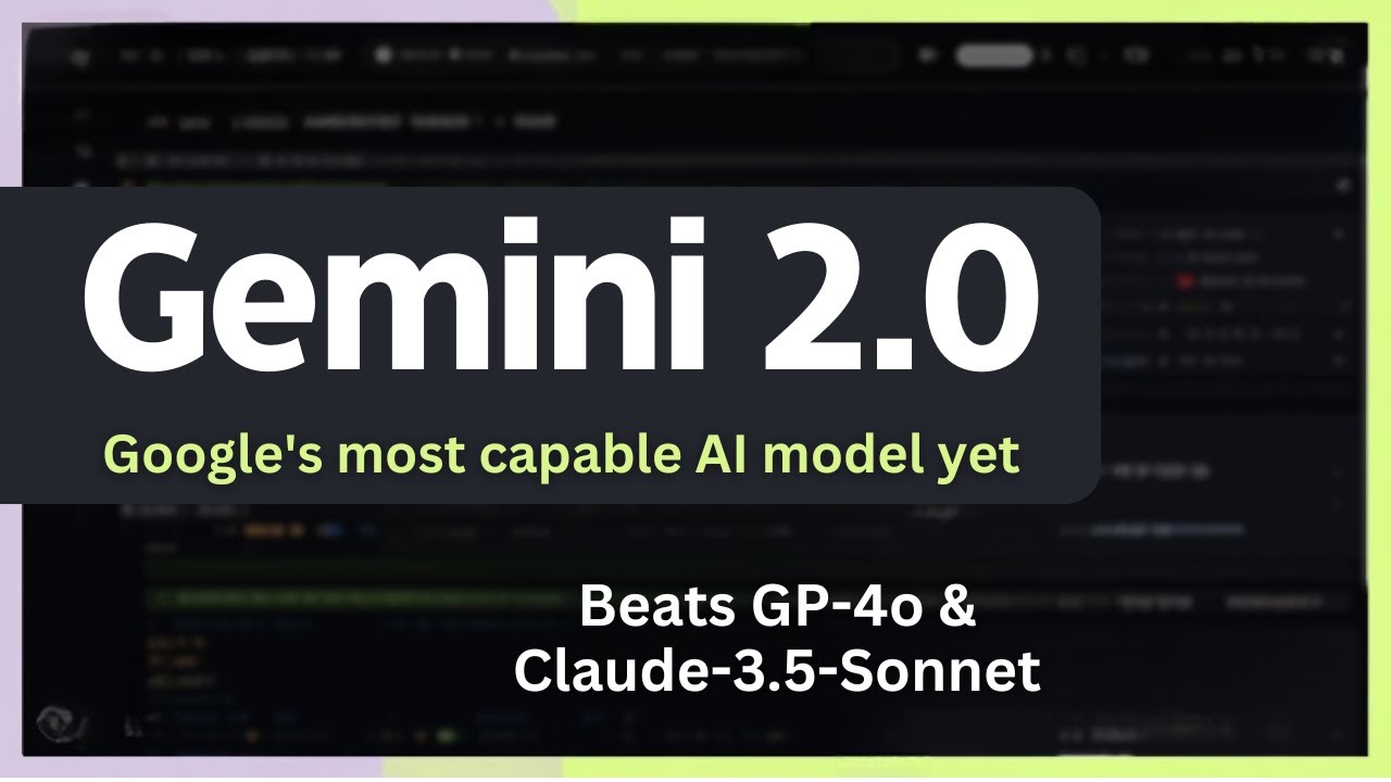 Googles GEMINI 2.0 Just SHOCKED The ENTIRE INDUSTRY! (OpenAI Beaten ...