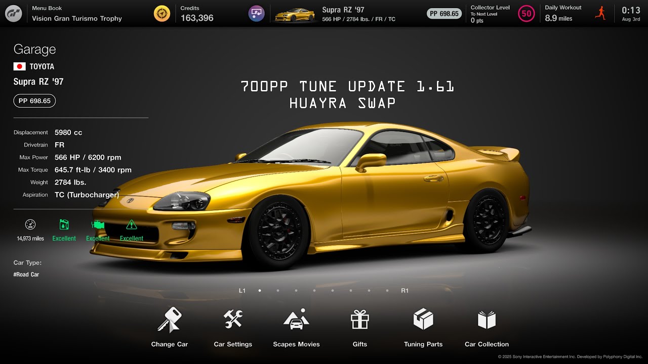 Gran Turismo 7] Supra RZ'97 Huayra swap 700pp U 1.61 - YouTube