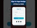 Sign in Page Design using HTML 5 & CSS 3 || Design Tips|| @CodingWithDS