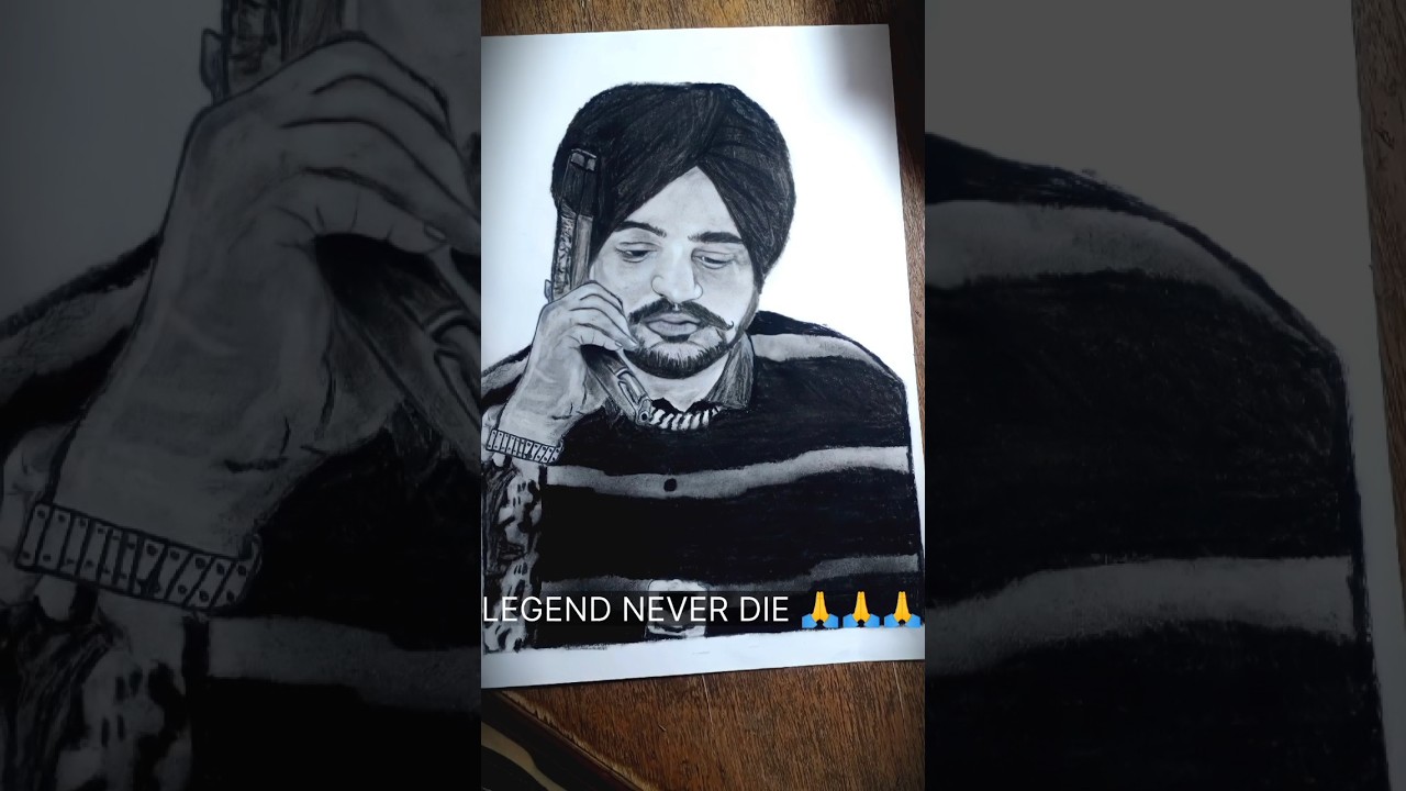Sidhu Moosewala Drawing #ART #Drawing #viralvideo #shortsyoutube #shortsfeed #AKH ARTS