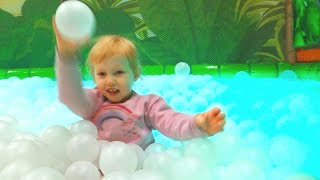 Indoor Playground Family Fun For Kids Part 6 With Spelling | Ball Pits, Slides, Tunnels, Rides