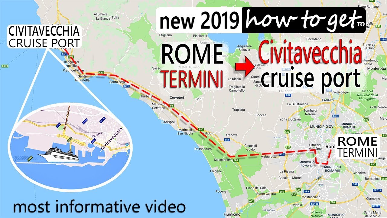 central rome to civitavecchia cruise port