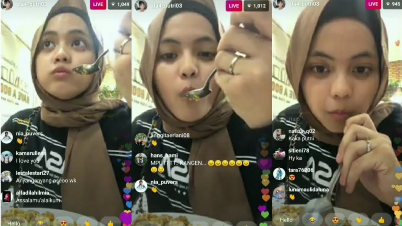 Putri isnari live Instagram sambil makan sore di mall - YouTube