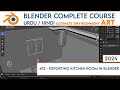Exporting Kitchen For Substance Painter #12 | Blender Complete Course In Urdu / Hindi