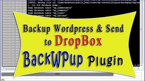 Wordpress Backup Plugin for Dropbox 2013 - BackWPup Tutorial