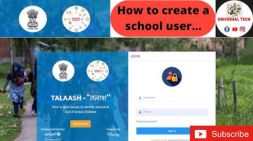 How to create school level user in TALAASH J&K