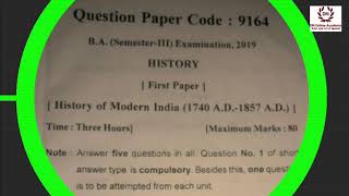 B.a.2nd year previous year question paper HISTORY of modern India /आधुनिक भारत का इतिहास