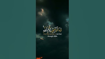 تلاوة جميلة لآية و ما توفيقي إلا بالله بصوت القارئ الشيخ مشاري راشد العفاسي