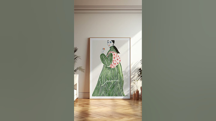 Boho Wall Art 🌿 | La Poire Green Coat Poster | Minimal & Modern Home Decor