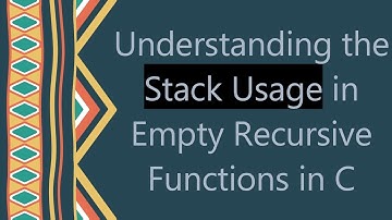 Understanding the Stack Usage in Empty Recursive Functions in C