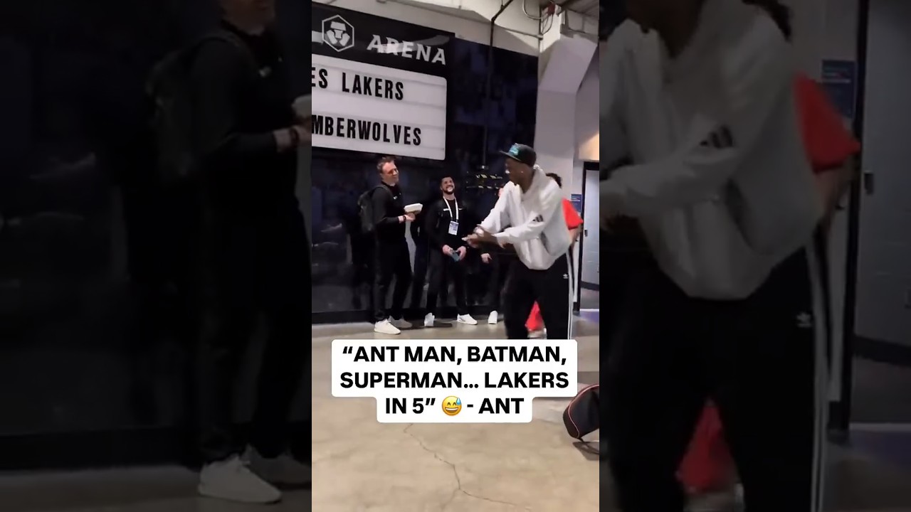 Ant after beating Lakers in game 5. 😅😅