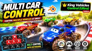 Multi Car Control Adone in Blender