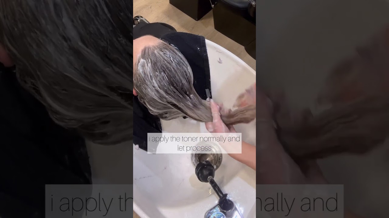 Pre-toning with the Pallure Ash Blonde Toning Foam Conditioner 💙