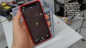 Ắc quy 48V50Ah Nâng cấp mạch smartĐiều khiển qua appKhóa nạp xả từ xaCân bằng thông minhCáp chống