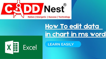 CADD Nest how to edit data in chart in ms word