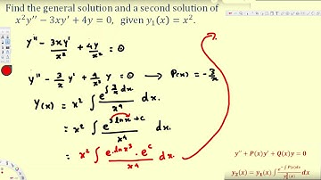 Shortcut Reduction of Order   Linear Second Order Homogeneous Differential Equations