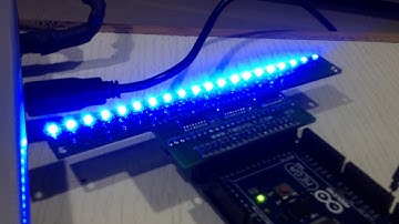 20 LEDs Bargraph Light Sensor ( Dark Sensor) Using Arduno Mega and 20 Blue LEDs