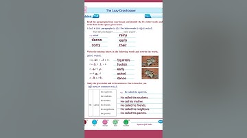 the lazy grasshopper worksheet-7.3#youtube #youtubeshorts