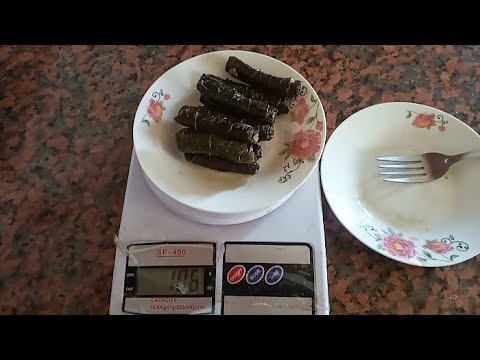 السعرات الحرارية في ورق العنب المحشي مع اللحمة